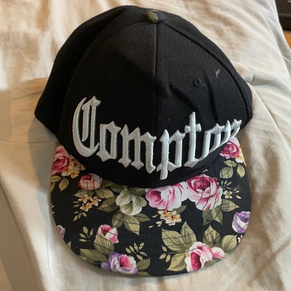 Accessories - Flower print Compton baseball hat